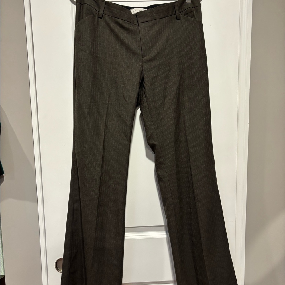 GAP Dark Brown Pinstripe Trousers